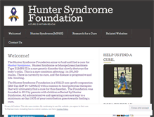 Tablet Screenshot of huntersyndromefoundation.org